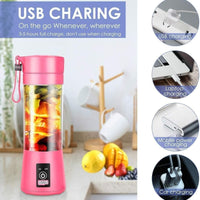 Portable Electric 6 Blade USB Juice Maker (380 ml)