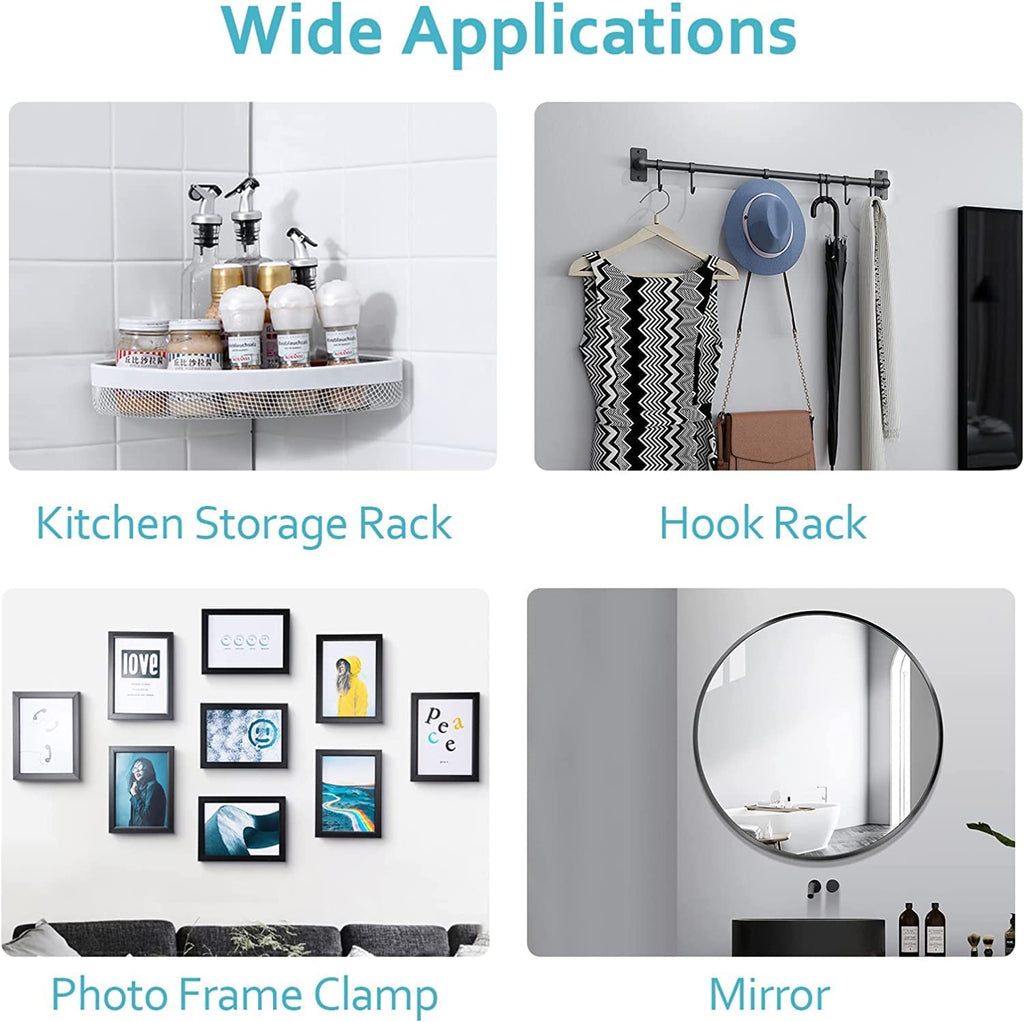 Self Adhesive Hooks for Wall Heavy Duty Strong Nail Free for Hanging Photo Frame Hook (Pack of 20/30)